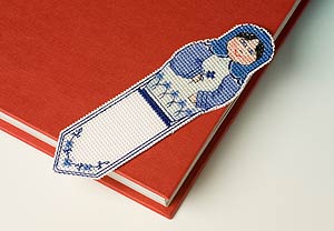 Blue and White Babushka