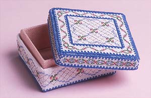 Blue and Silver Trellis Box